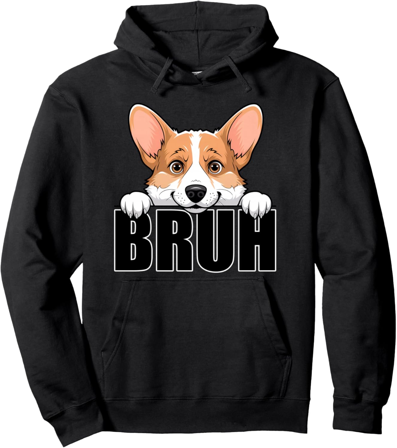 Corgi Bruh Cute Funny Pembroke Welsh Corgi Lover Men Boys Pullover Hoodie