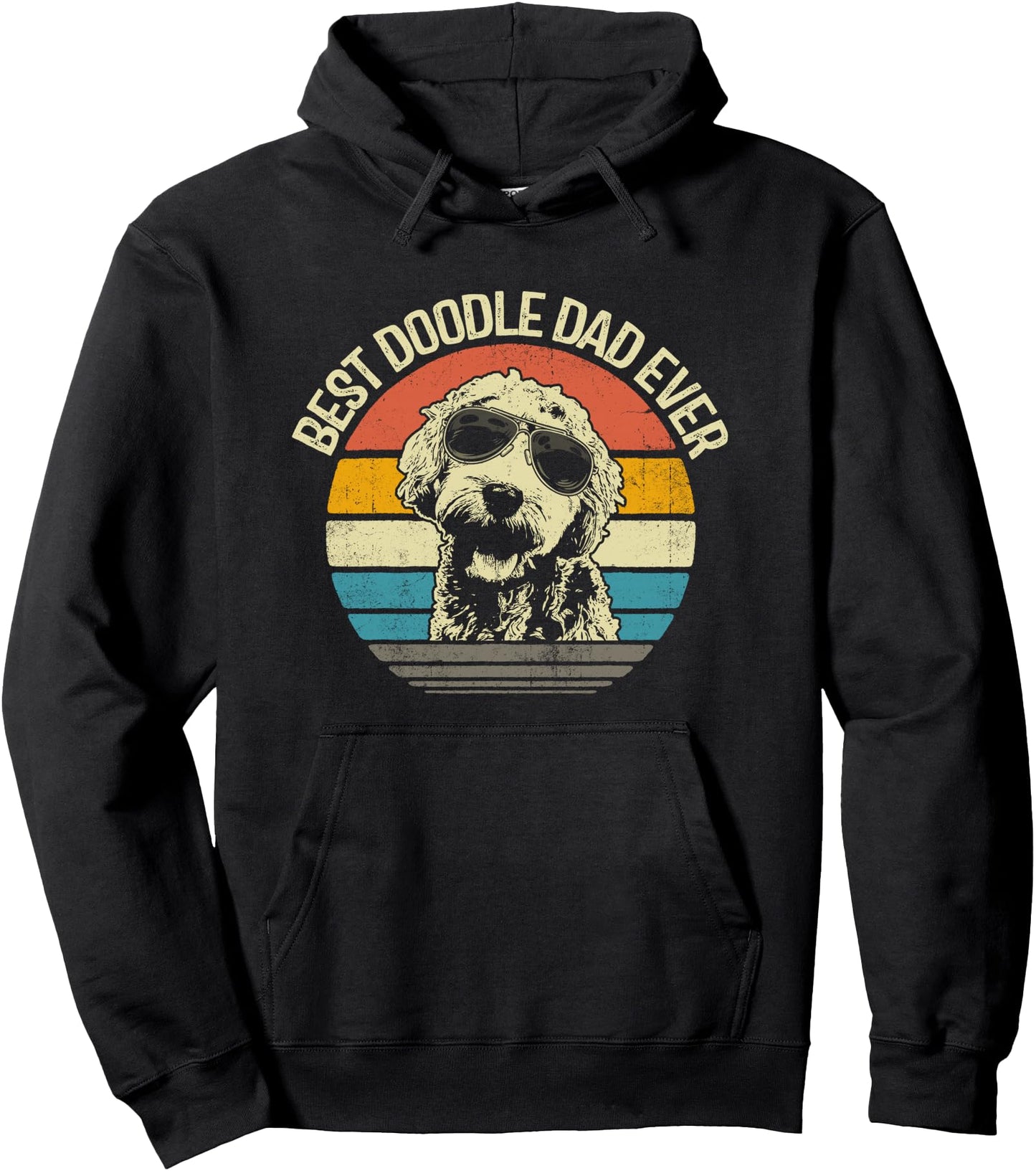 Best Doodle Dad Ever Funny Goldendoodle Dad Vintage Gifts Pullover Hoodie
