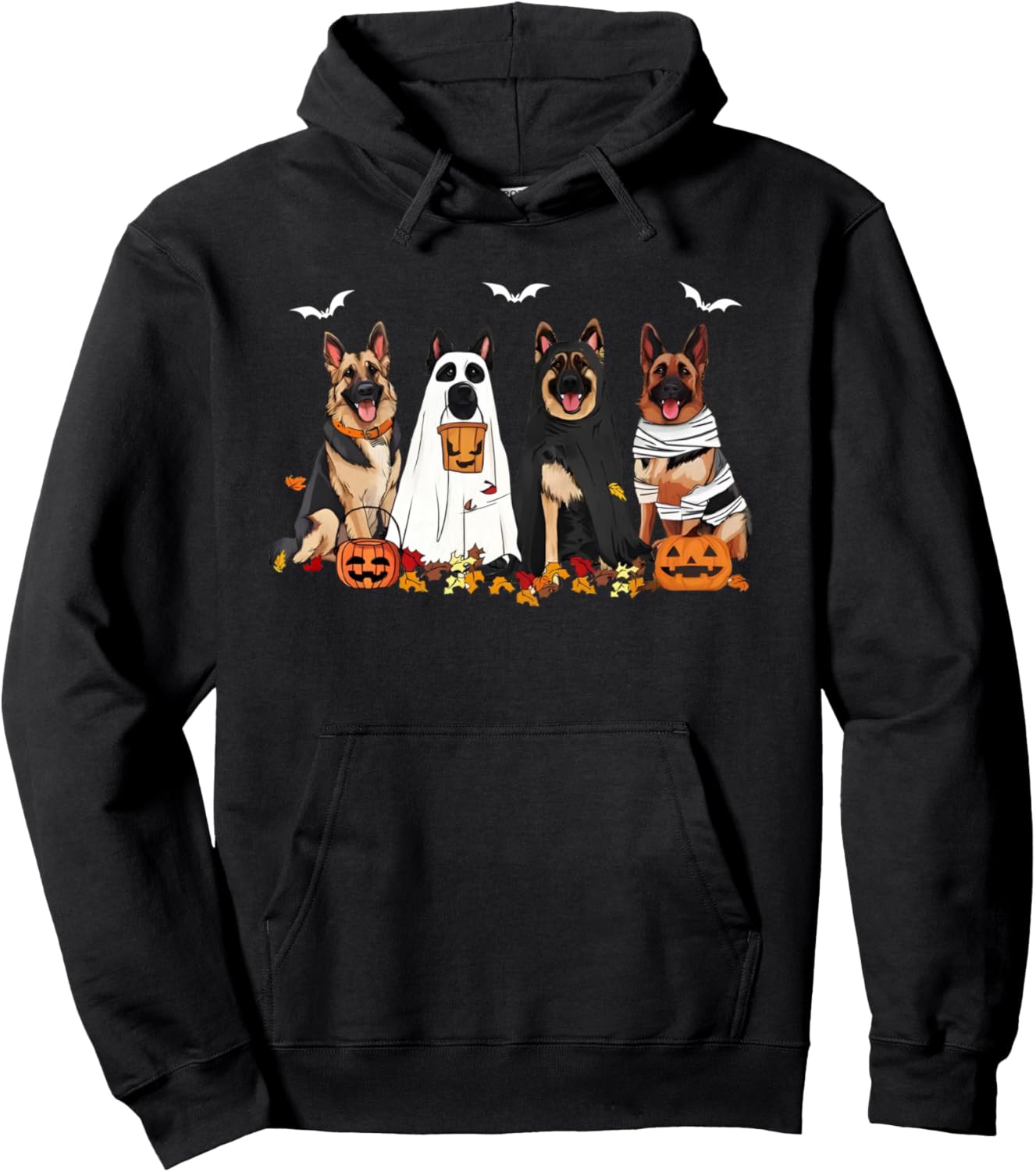 Funny Ghost German Shepherd Halloween Dog Mom Dog Witch Pullover Hoodie
