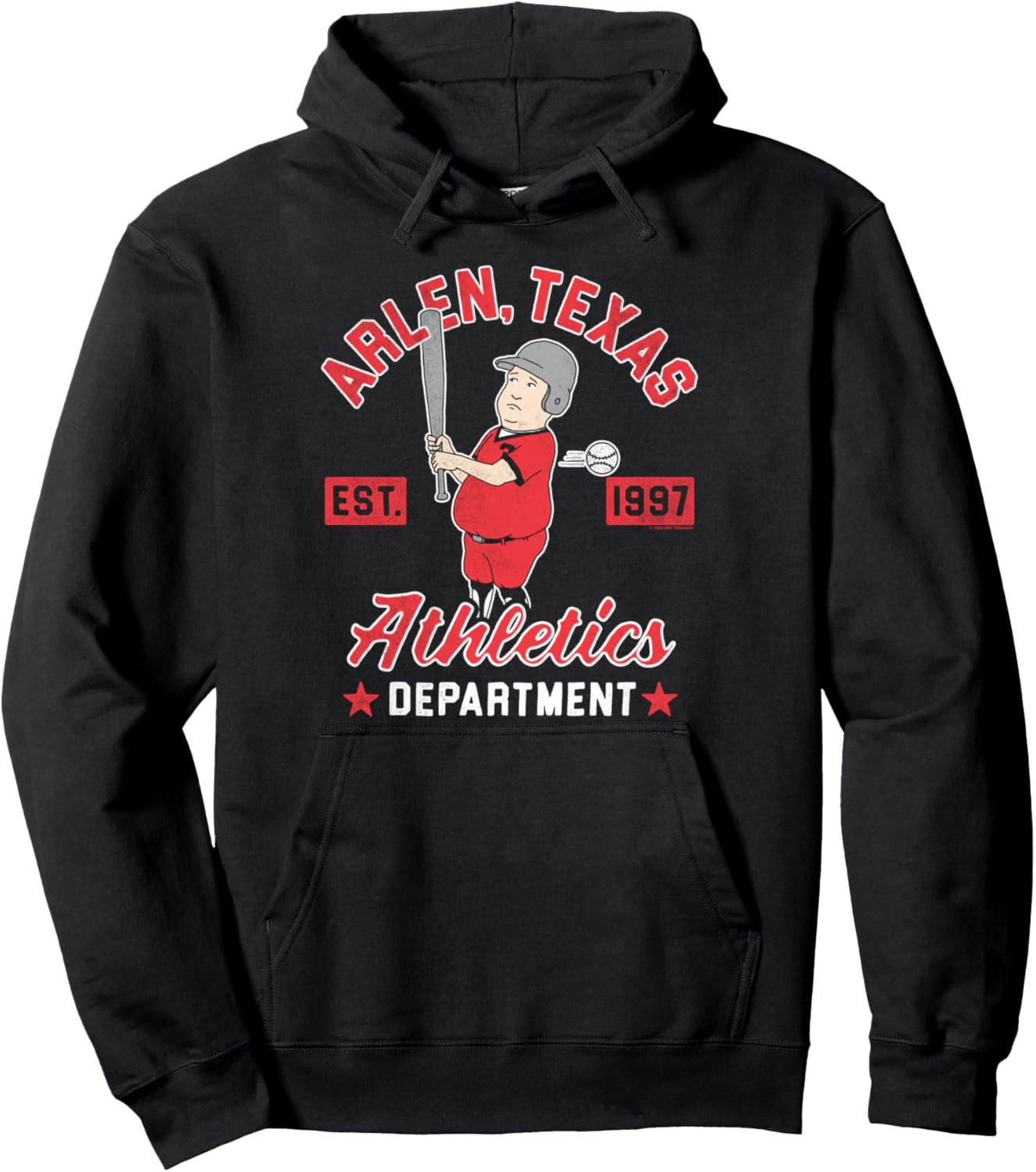King of the Hill Arlen Texas Athletics Department Cartoon Pullover Hoodie