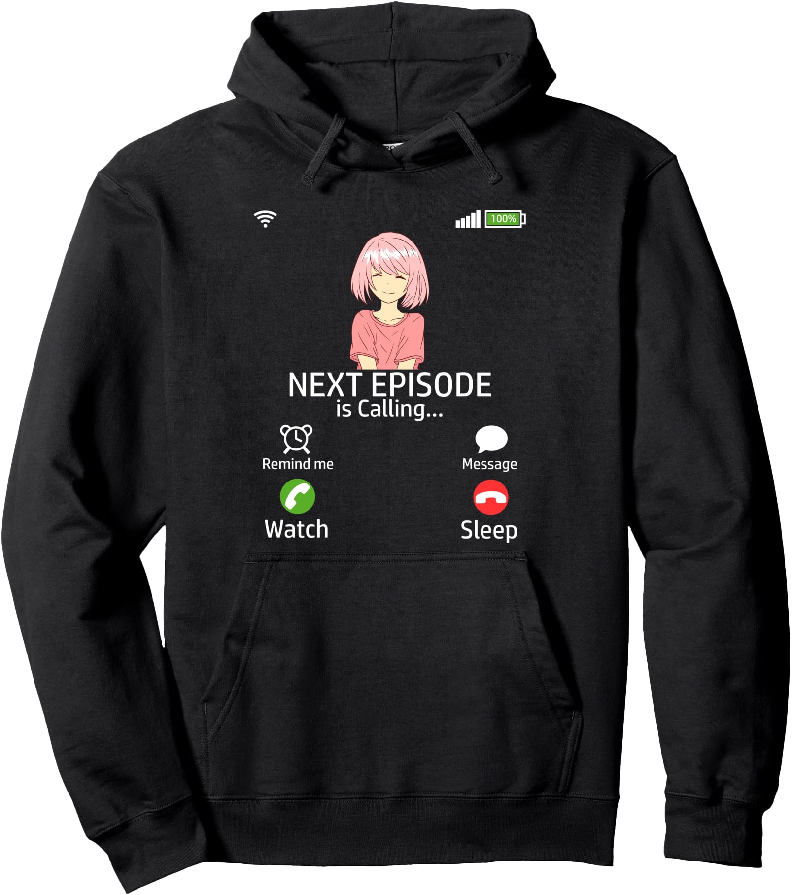 Next Epsiode ANIME MANGA Senpai Phone Otaku Cosplay Anime Pullover Hoodie