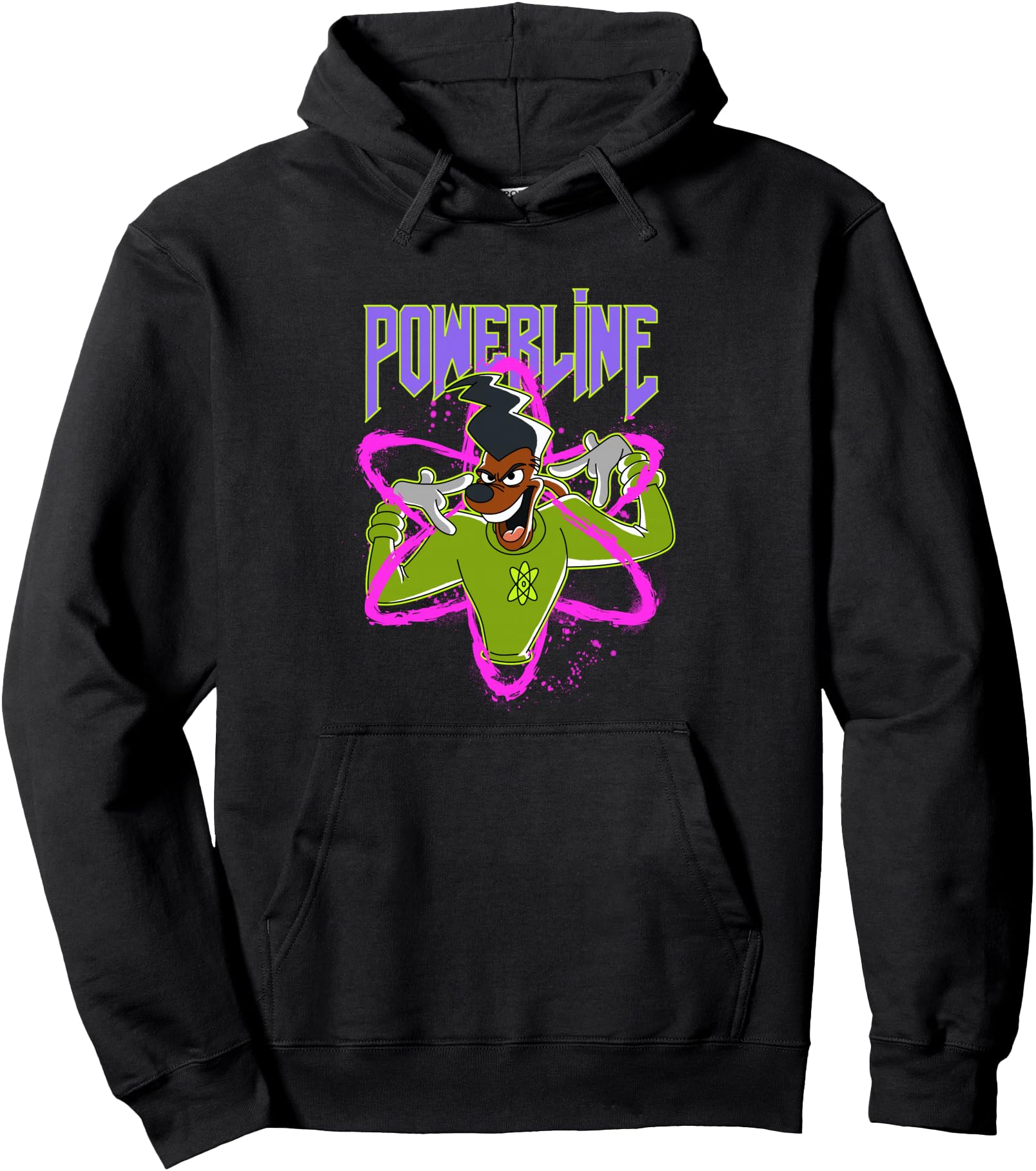 Disney A Goofy Movie Powerline Neon Big Chest Portrait Pullover Hoodie