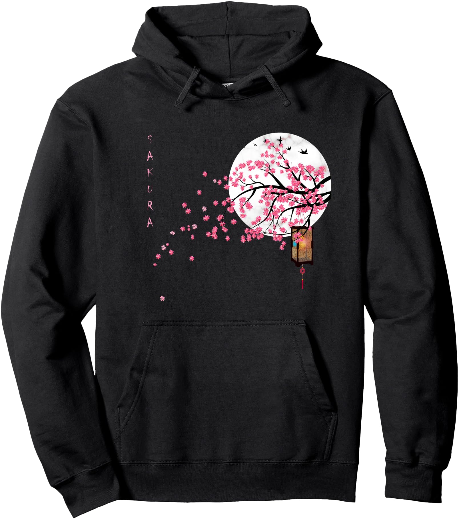 Sakura Cherry Blossom Japanese Graphical Art Flower Pullover Hoodie