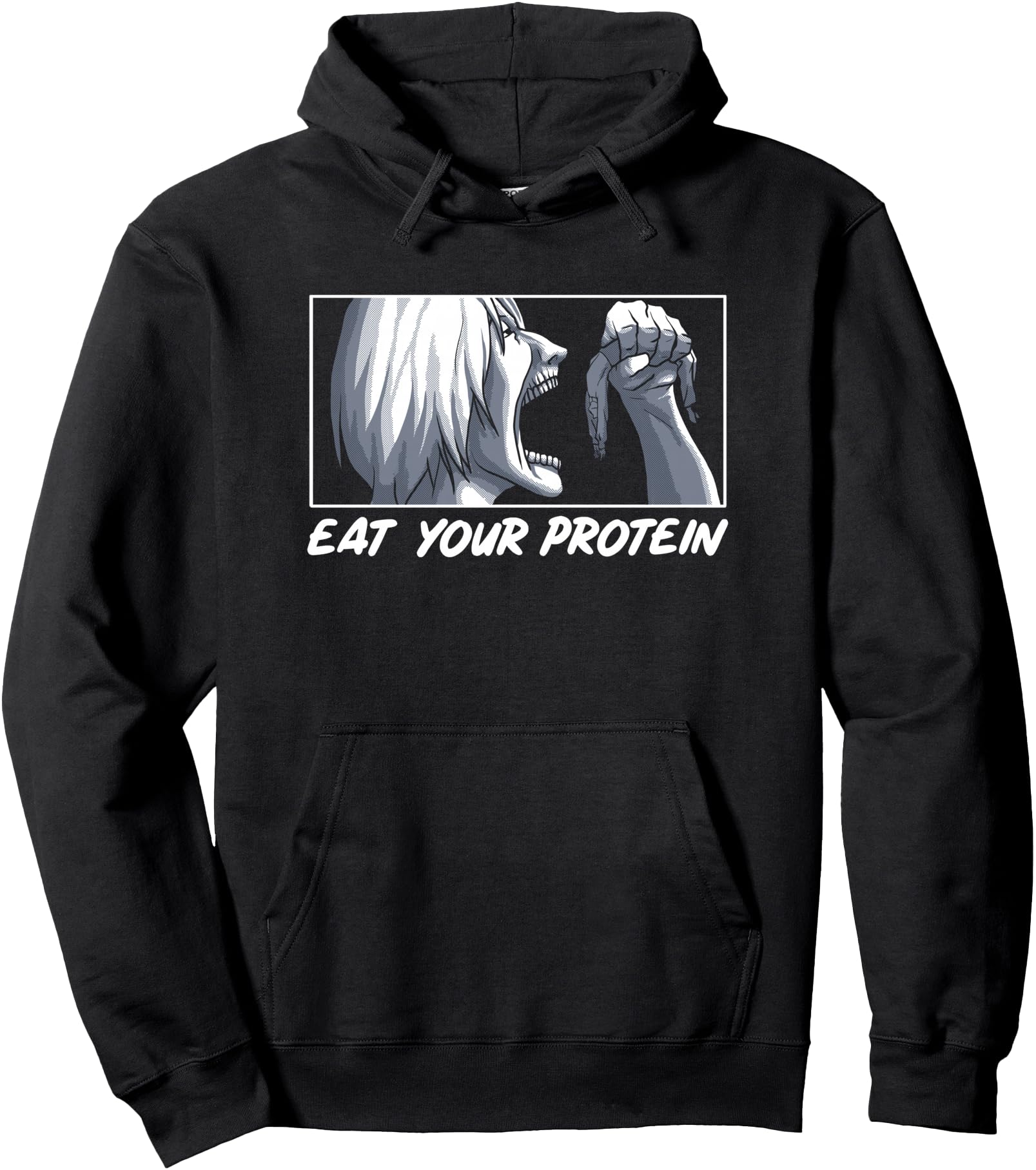 Eat Your Protein Anime Gym Manga Bodybuilding Fitness Anime Pullover Hoodie