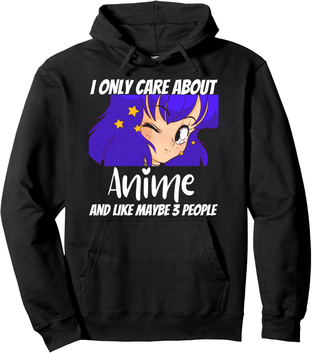 Anime Weeb Merch Manga Lover Ideas- I Only Care About Anime Pullover Hoodie
