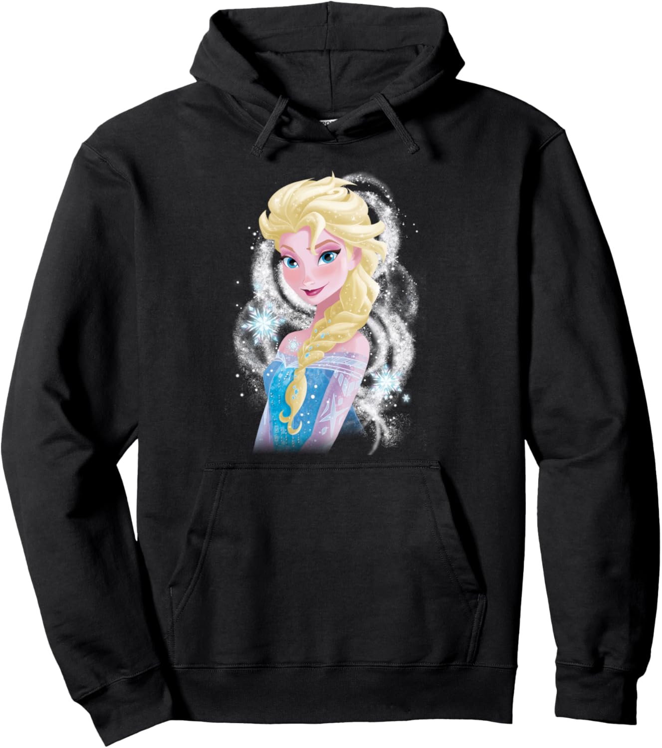 Disney Frozen Elsa Snowflake Swirls Graphic Hoodie Pullover Hoodie