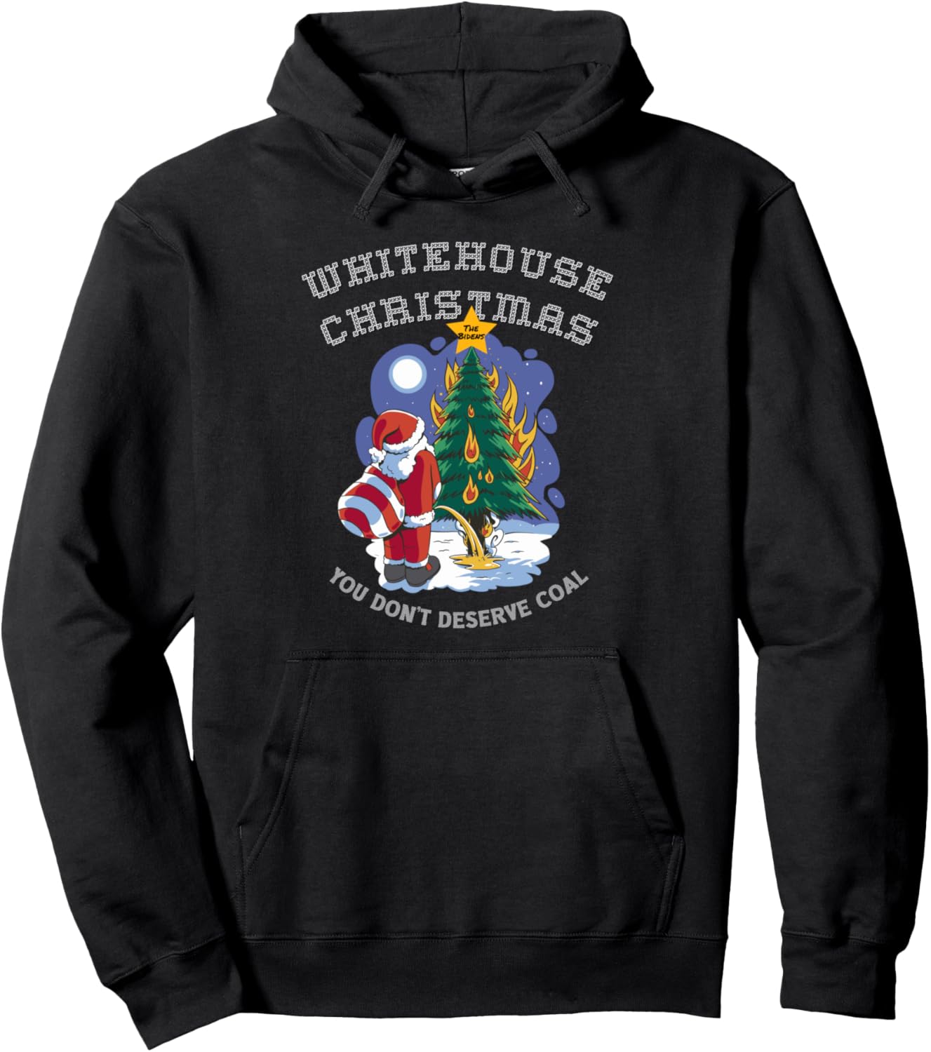Christmas Political Humor Xmas Saying Pro Trump Anti Biden Pullover Hoodie