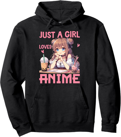 Just A Girl Who Loves Anime Pullover Hoodie