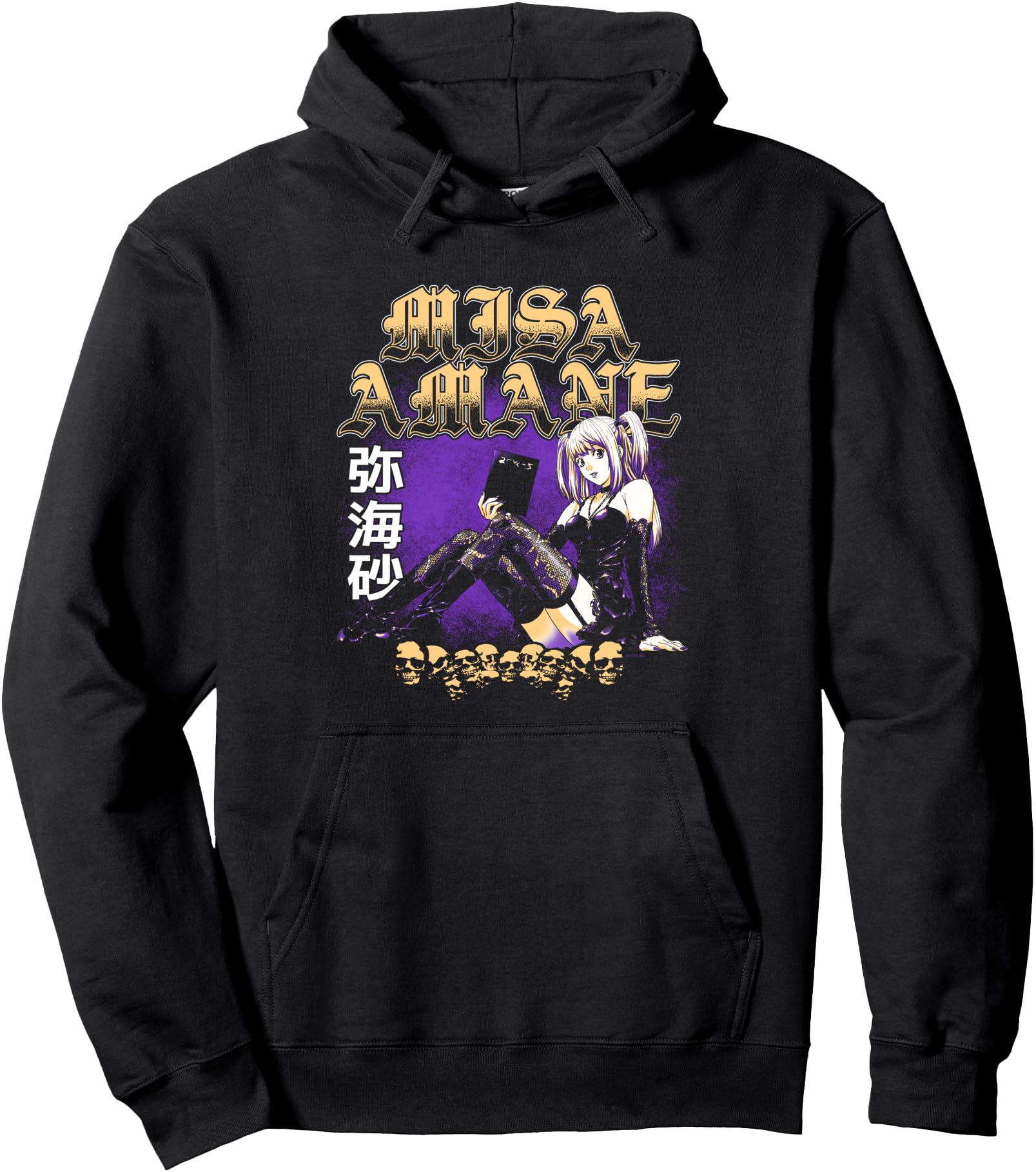 Death Note Misa Amane Old English Text Anime Pullover Hoodie