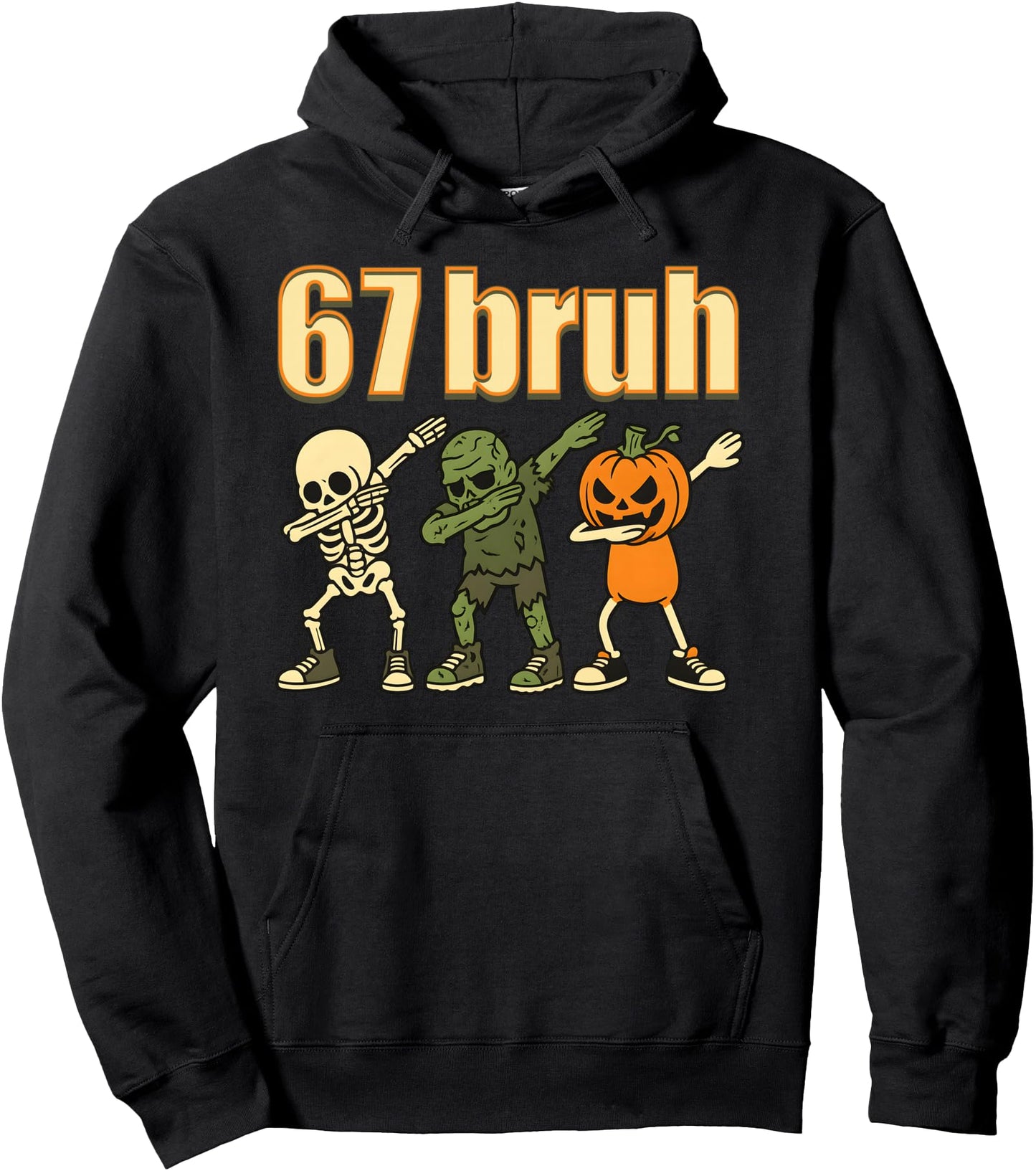 67 Halloween Bruh Funny Brainrot Meme Six Seven Boys Pullover Hoodie