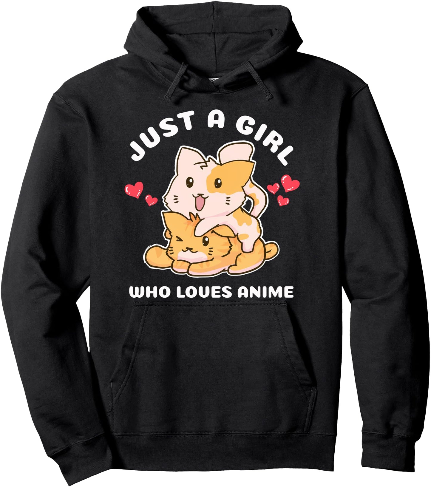 Kawaii Cat Neko Anime Pullover Hoodie