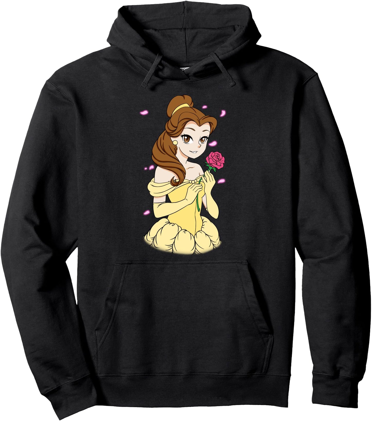 Disney Beauty And The Beast Belle Anime Art Style Portrait Pullover Hoodie
