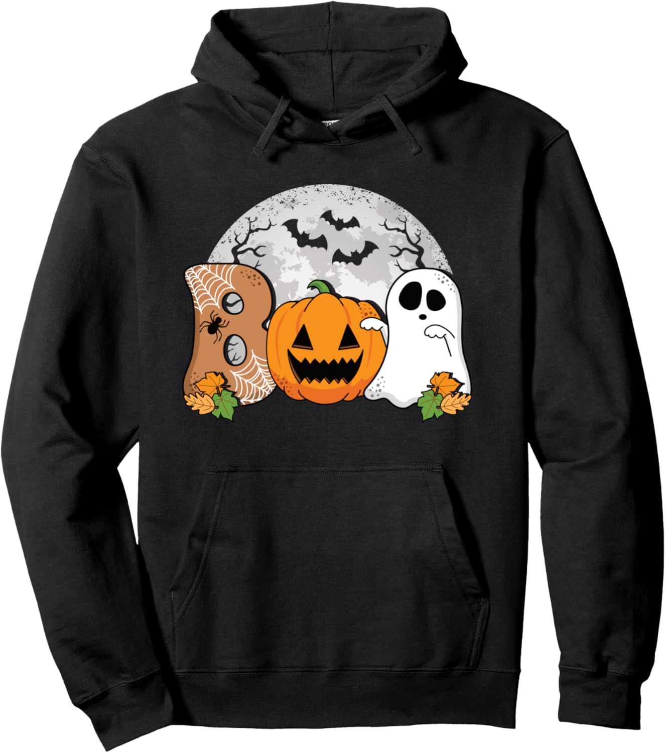 Boo Halloween Pumpkin Ghost Scary Halloween Men Women Kids Pullover Hoodie