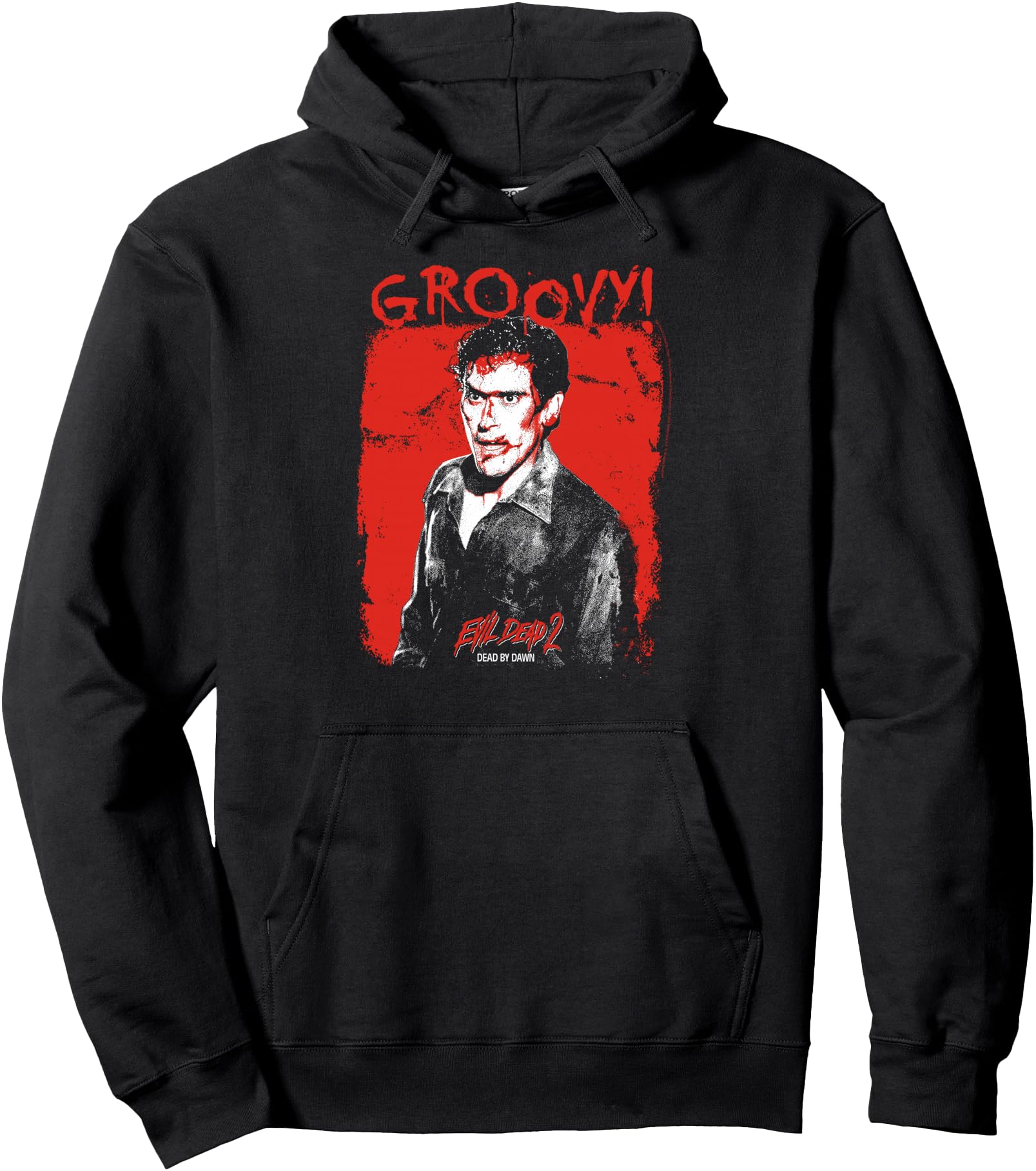 Evil Dead 2 Ash Williams Bloody Groovy Horror Comedy Pullover Hoodie