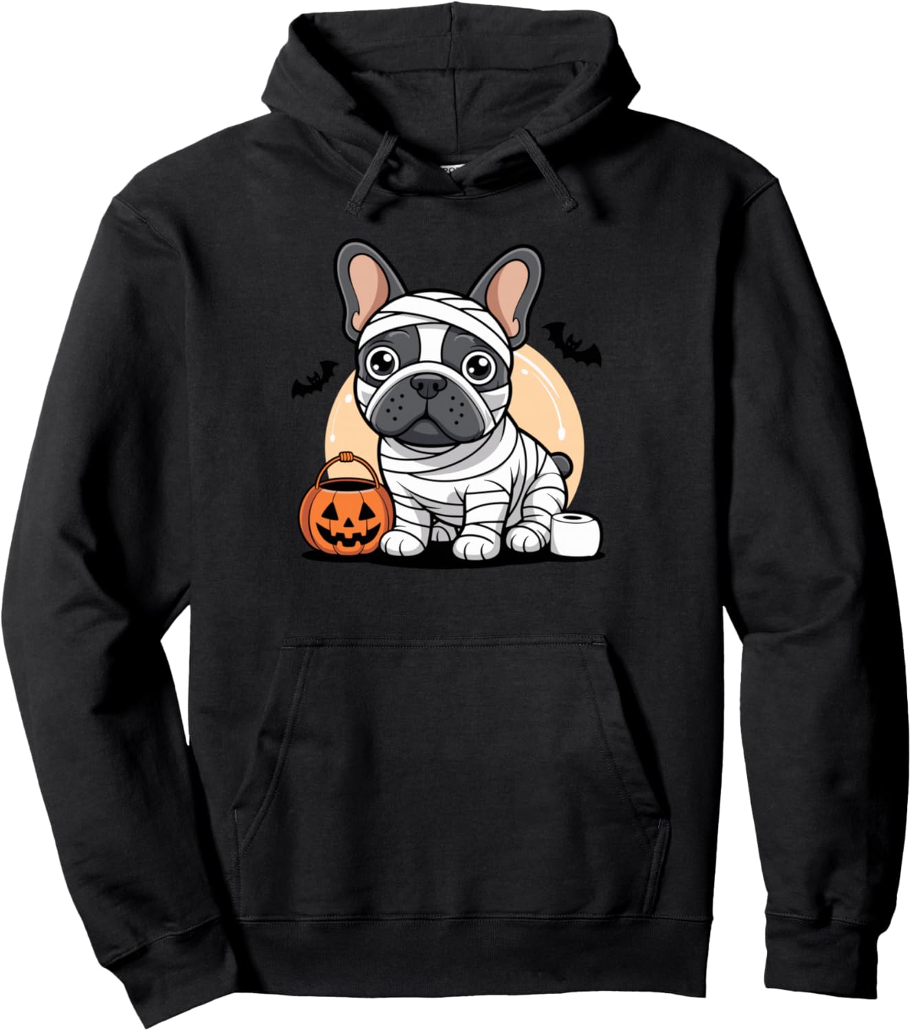 French Bulldog Mummy Halloween Frenchie Trick or Treat Pullover Hoodie