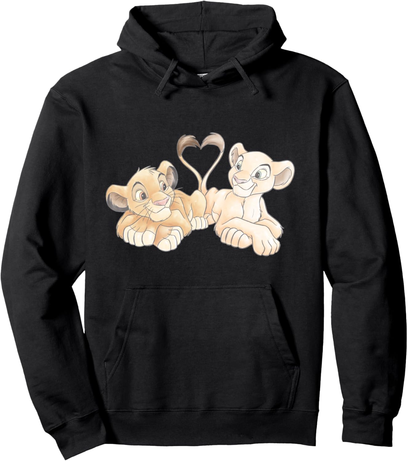 Disney The Lion King Simba and Nala Hearts Valentine\u2019s Day Pullover Hoodie