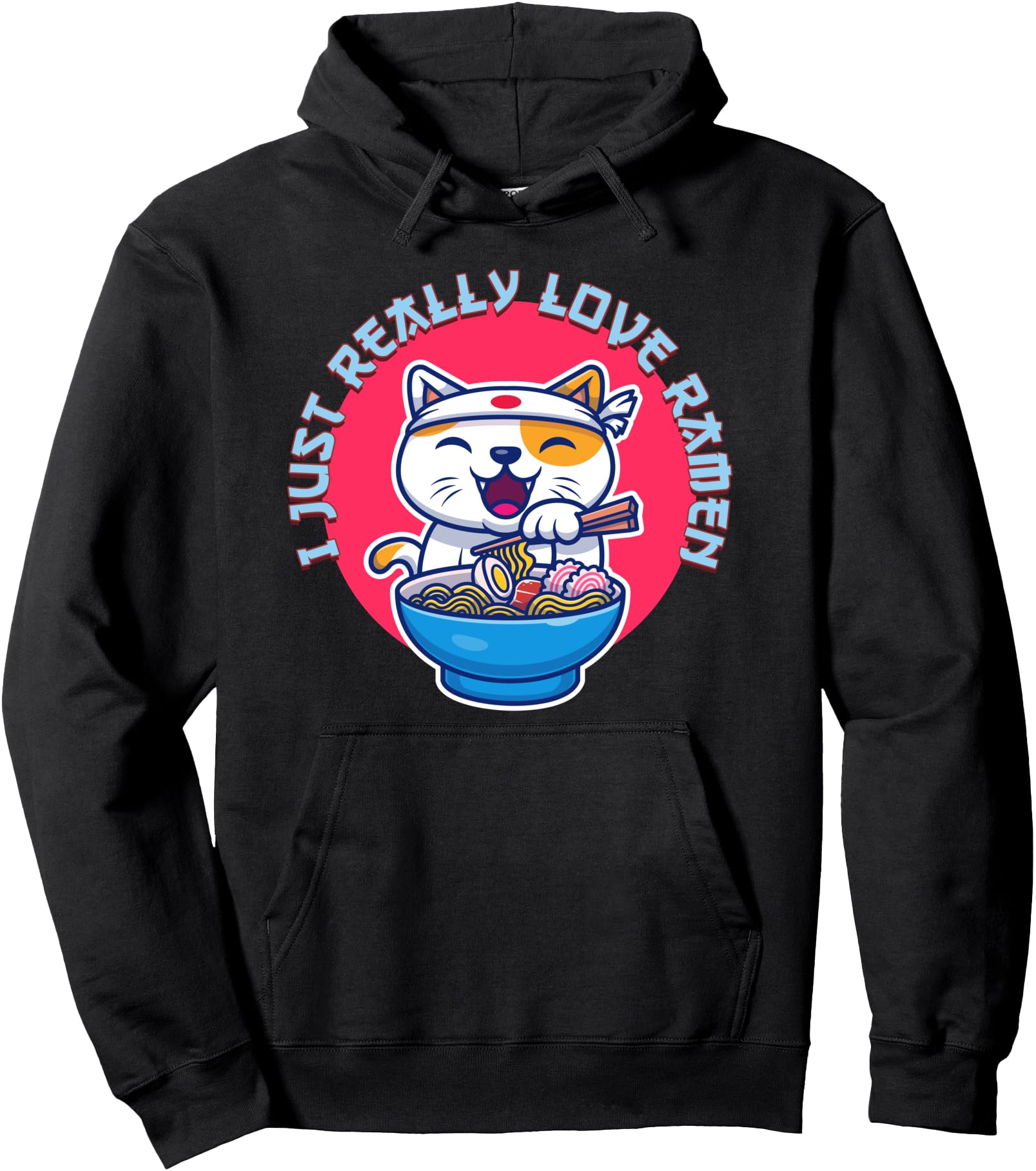 Love Ramen Japanese Noodles Shirt Kawaii Anime Cat Pullover Hoodie