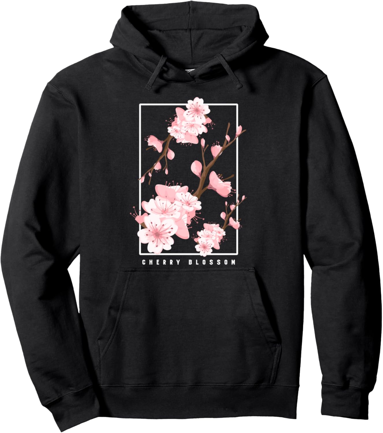 Japanese Aesthetic Vaporwave Cherry Blossom Glitch Anime Pullover Hoodie
