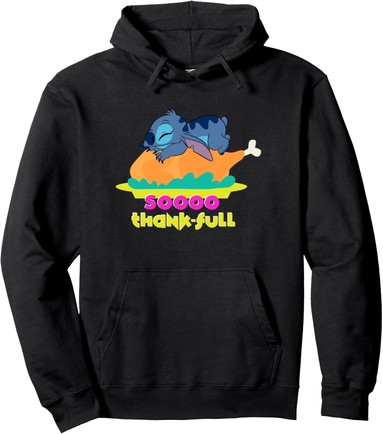 Disney Lilo & Stitch Thanksgiving Soooo Thankful Turkey Nap Pullover Hoodie