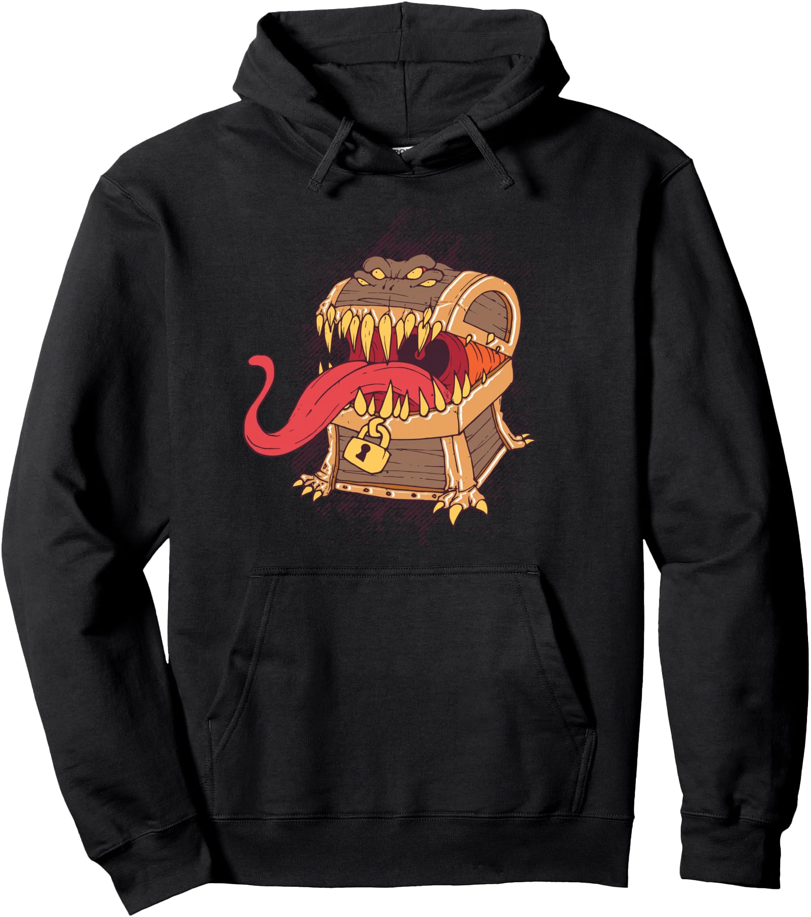 Mimic Dice Chest Treasure Chest Tabletop Game RPG Gaming Gamer Pullover Hoodie