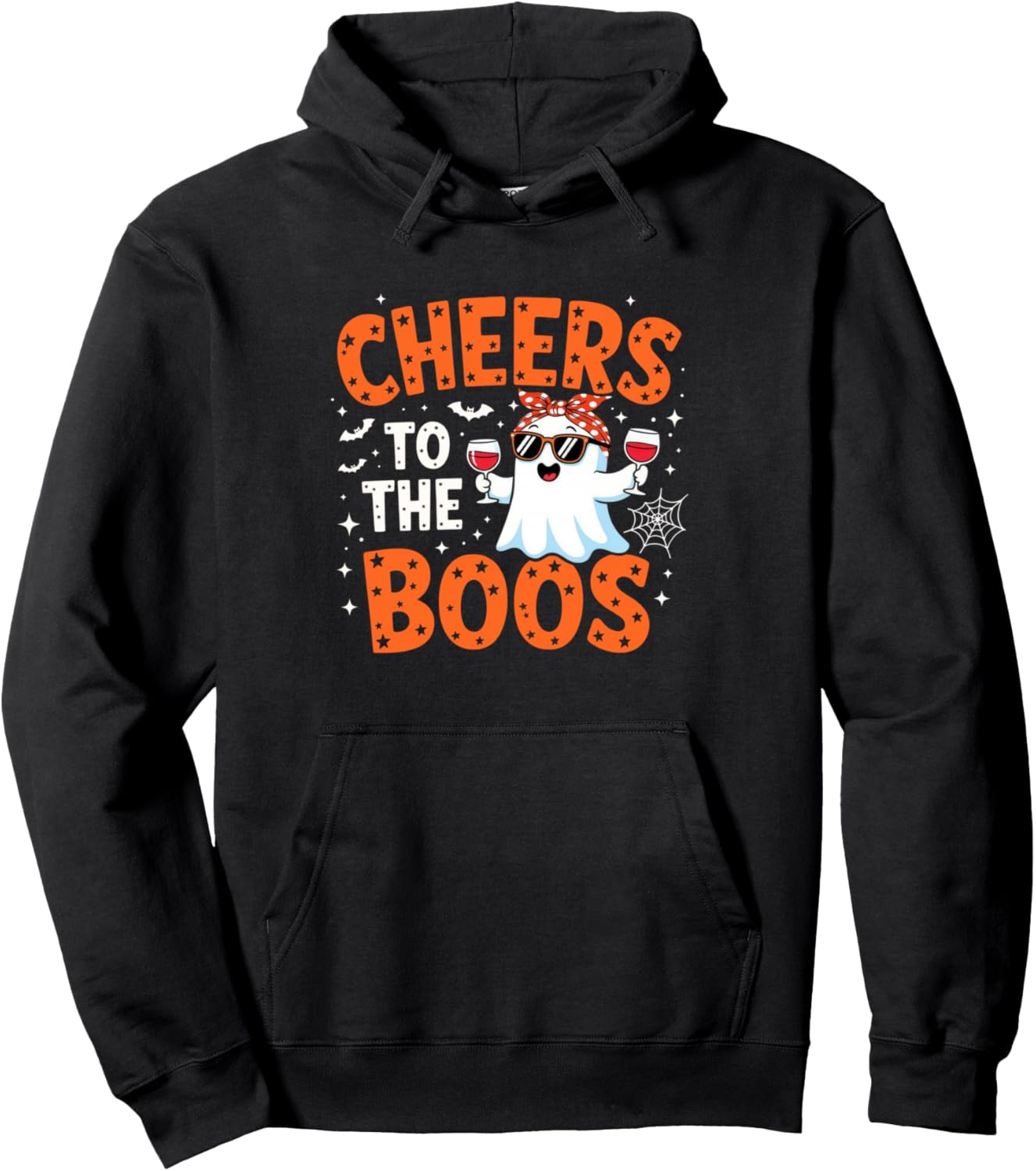 Cheers To The Boos Funny Halloween Ghost Pullover Hoodie