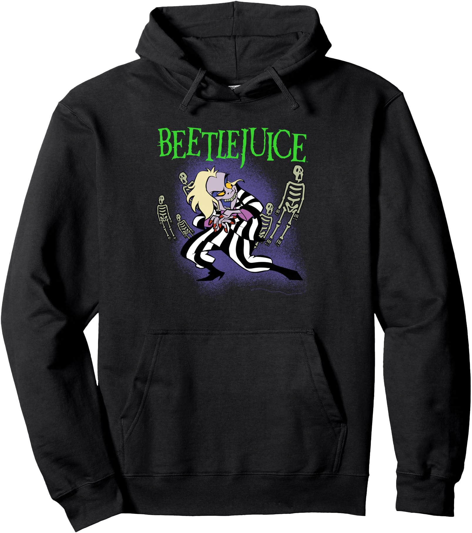 Beetlejuice Scheming Beetlejuice with Skeletons Cartoon Pullover Hoodie