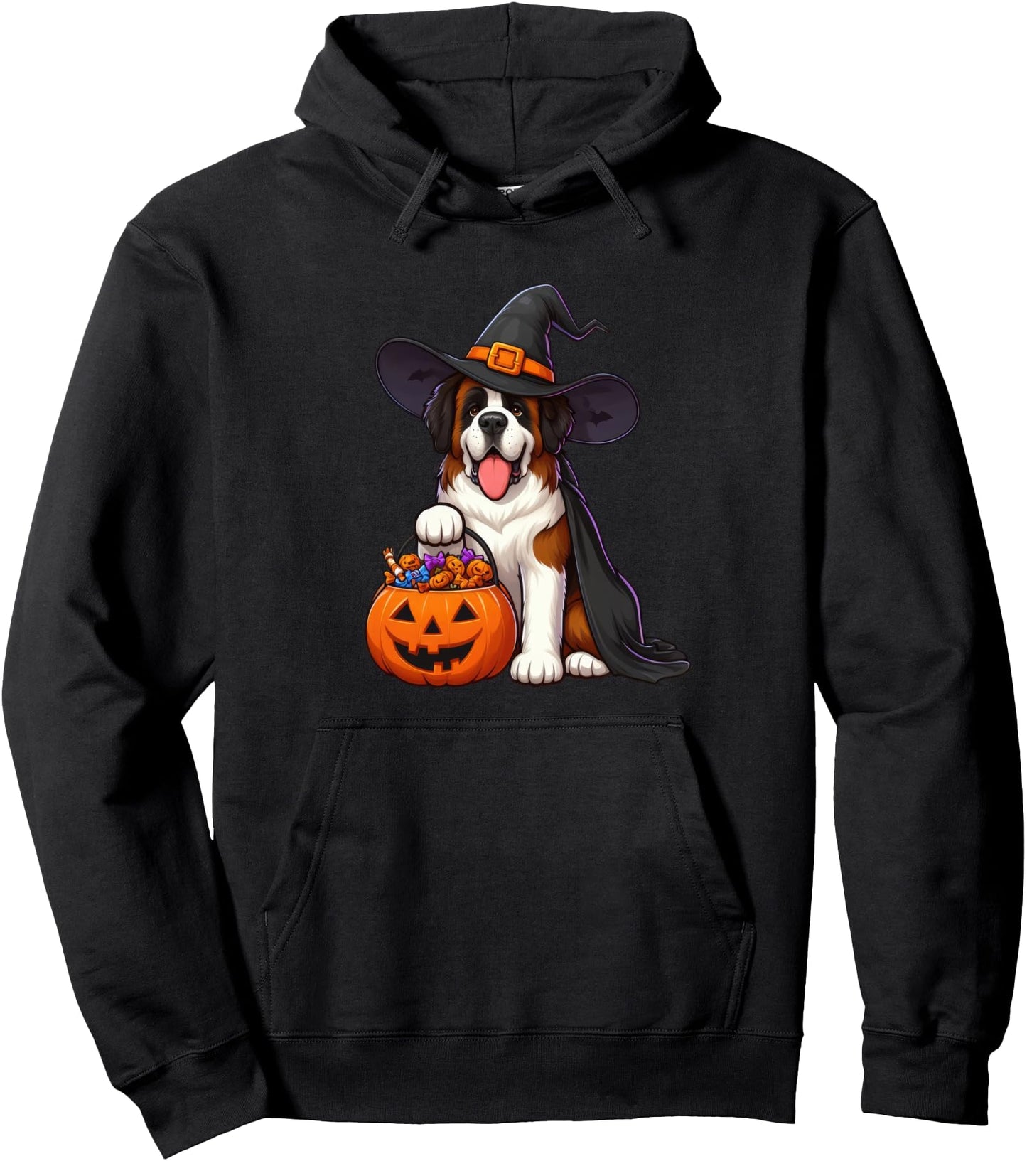 Saint Bernard Halloween Costume Witches For Lover Dog Pullover Hoodie