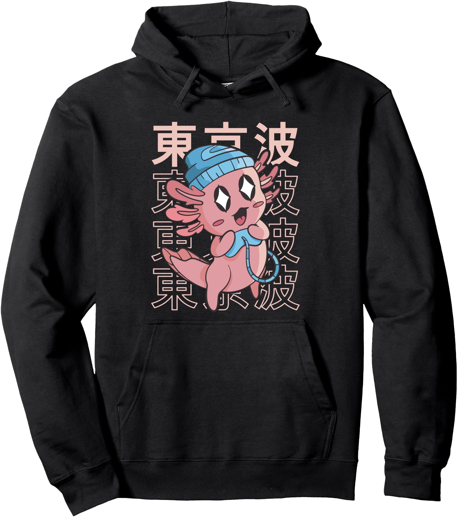 Kawaii Axolotl Gaming Japanese Aesthetic Girls Teen Anime Pullover Hoodie