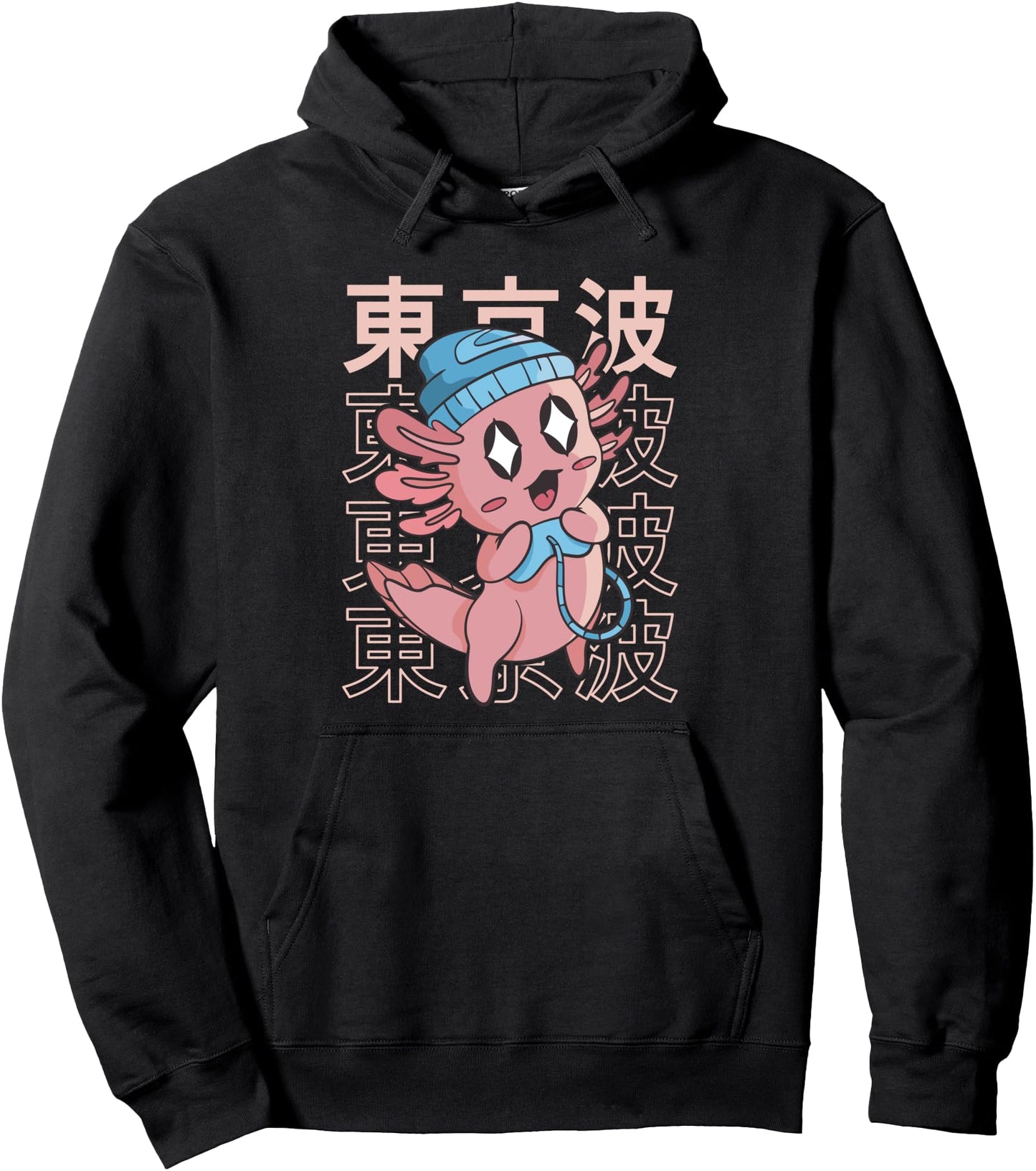 Kawaii Axolotl Gaming Japanese Aesthetic Girls Teen Anime Pullover Hoodie