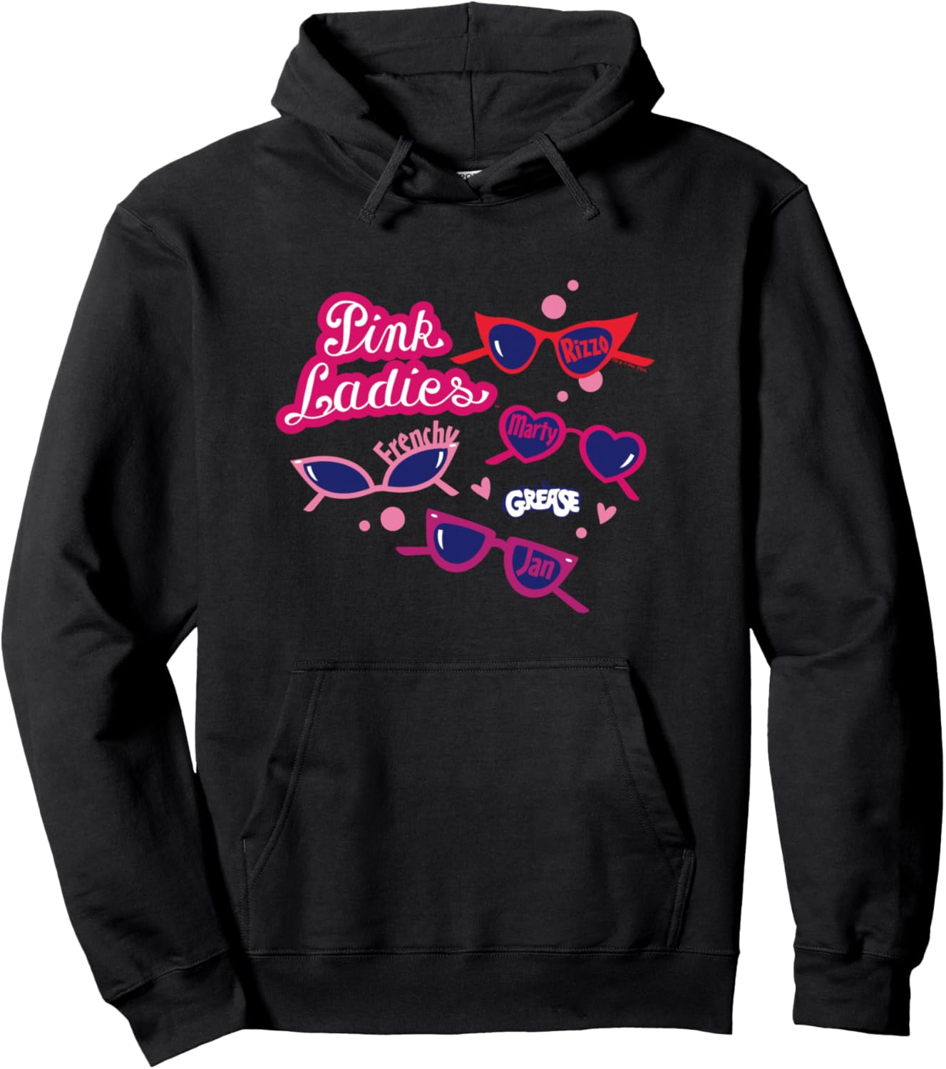 Grease Pink Ladies Frenchy Rizzo Marty & Jan Pullover Hoodie