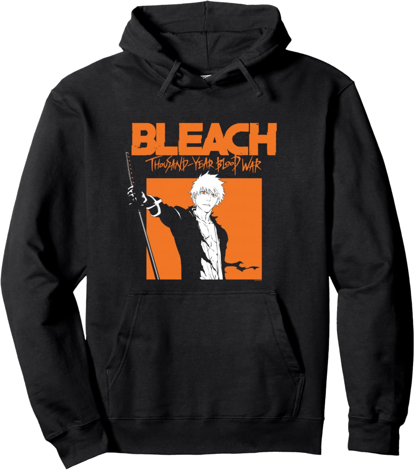 Bleach: Thousand Year Blood War Ichigo with Orange Logo Pullover Hoodie