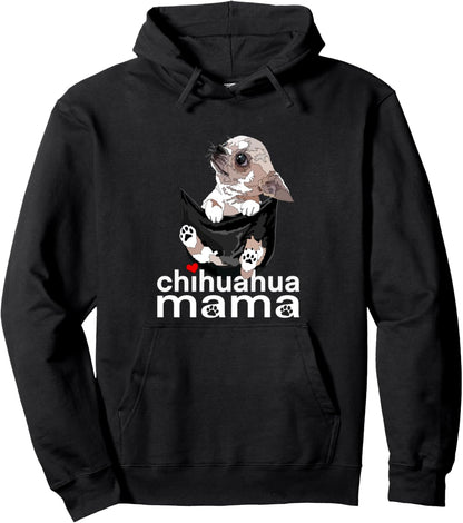 Chihuahua Mom Dog Mama Chihuahua Women Girl Pet Lover Pullover Hoodie