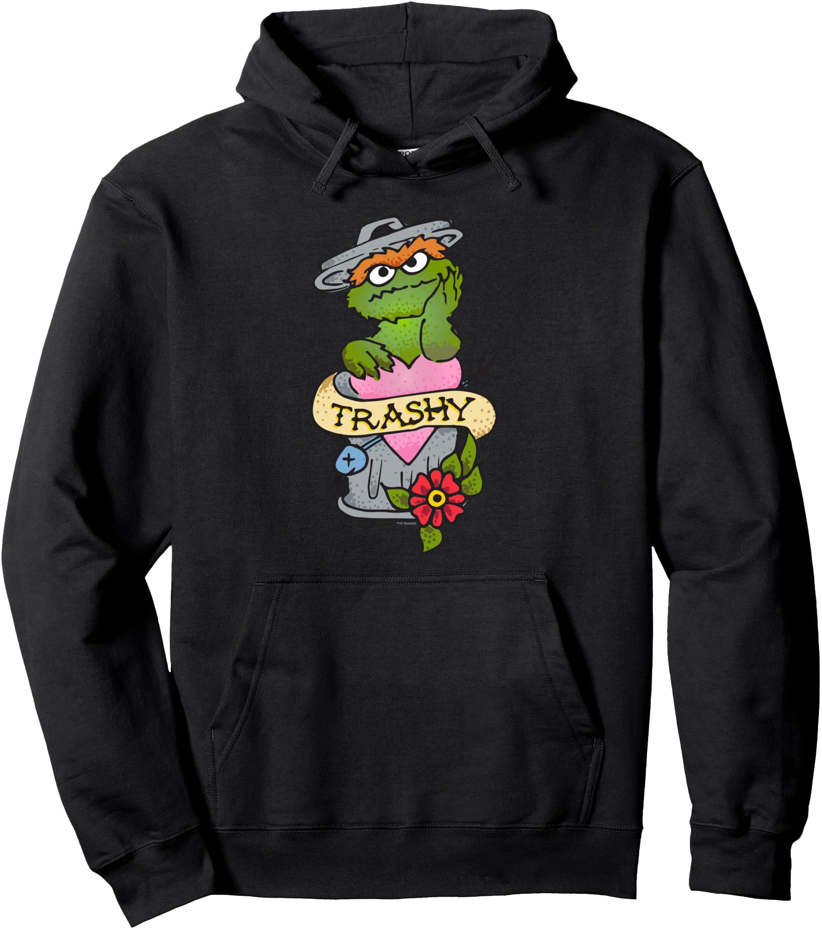 Sesame Street Oscar The Grouch Trashy Tattoo Pullover Hoodie