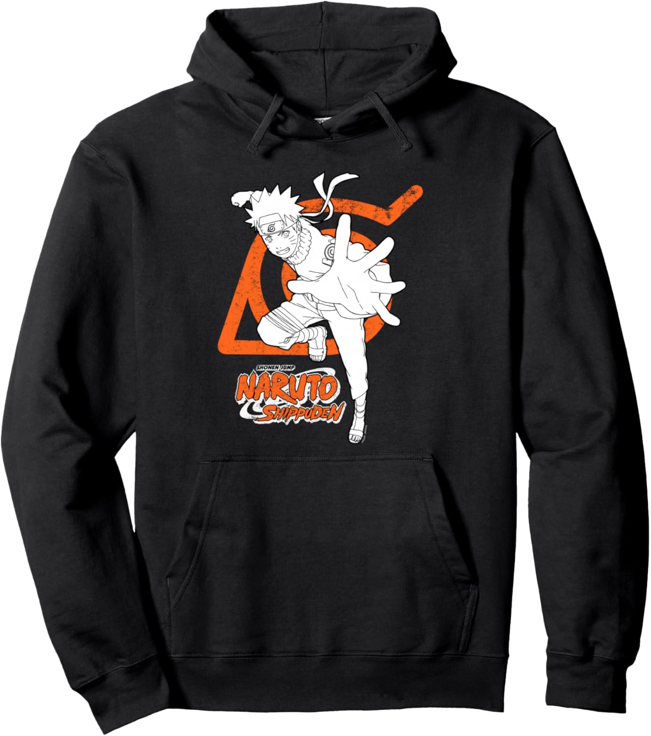 Naruto Shippuden Naruto Hidden Leaf Symbol Anime Pullover Hoodie