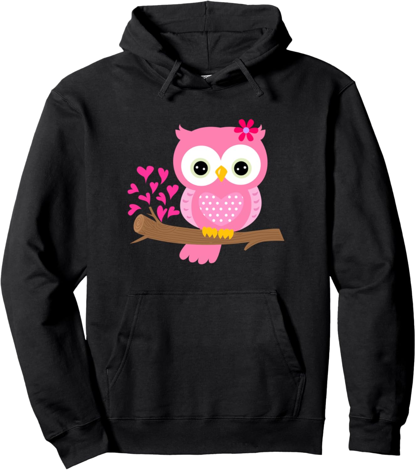 Cute pink owls motif baby hoodie women men comic anime Pullover Hoodie