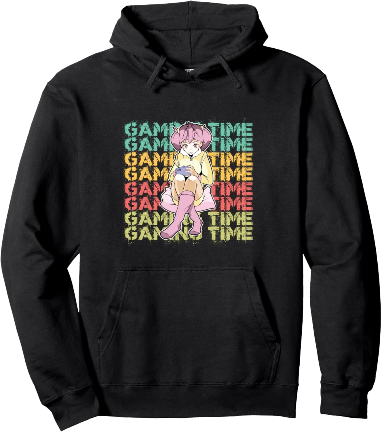 Gaming time Japanese Video Gamer Kawaii Manga Anime Pullover Hoodie
