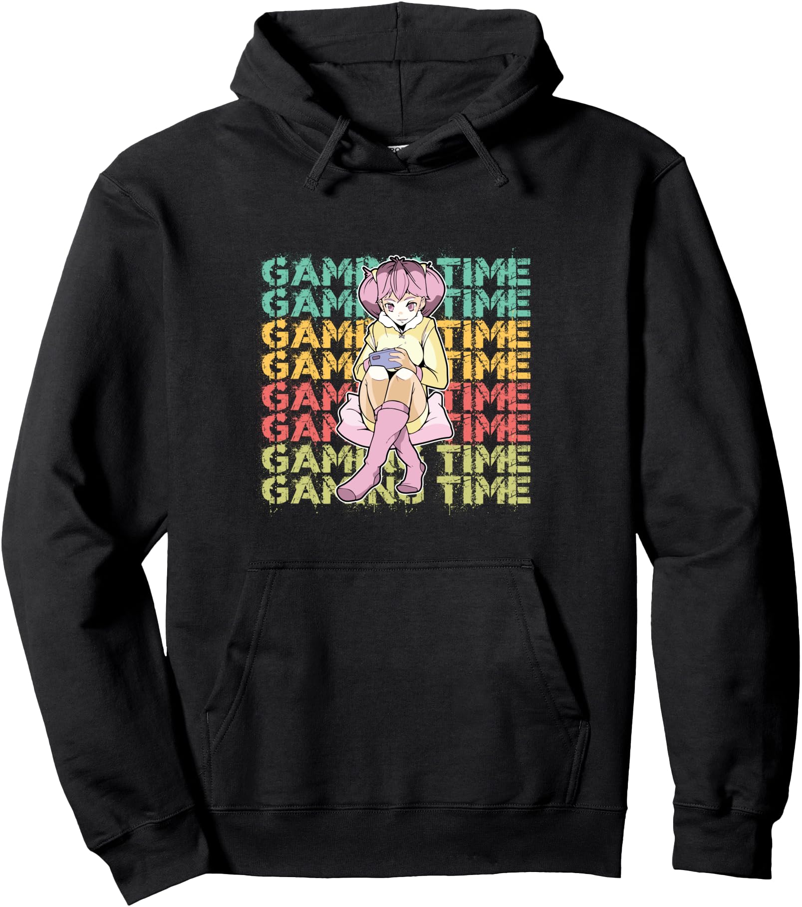 Gaming time Japanese Video Gamer Kawaii Manga Anime Pullover Hoodie