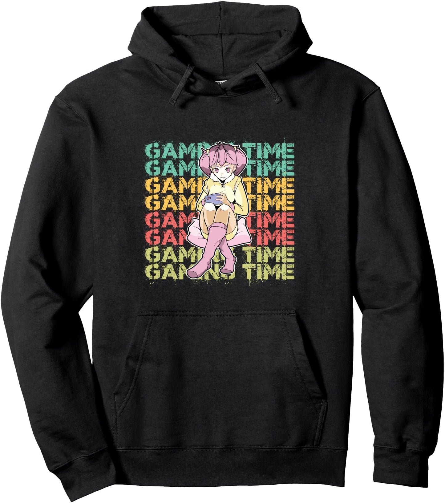 Gaming time Japanese Video Gamer Kawaii Manga Anime Pullover Hoodie