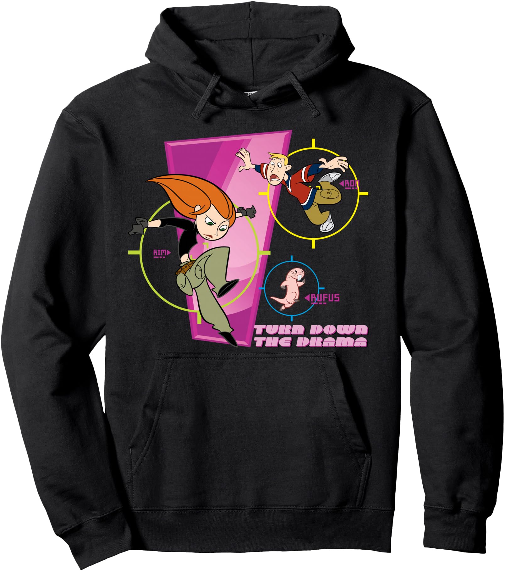 Kim Possible - Ron Rufus KP Turn Down The Drama Pullover Hoodie