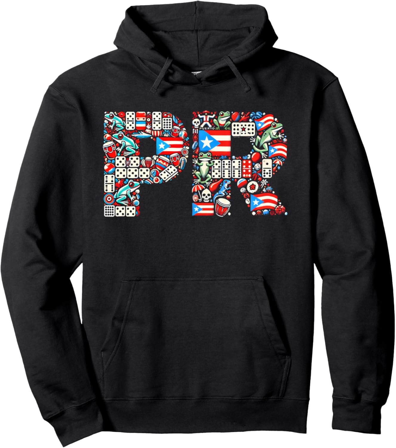 Puerto Rico PR Artwork Cultural Icons Heritage Design Pullover Hoodie