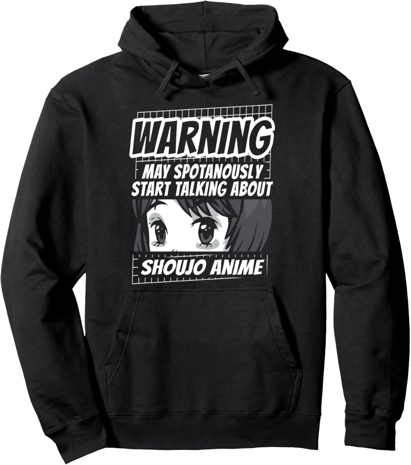 Anime Eyes Otaku Cosplayer Design for a Shoujo Anime Lover Pullover Hoodie