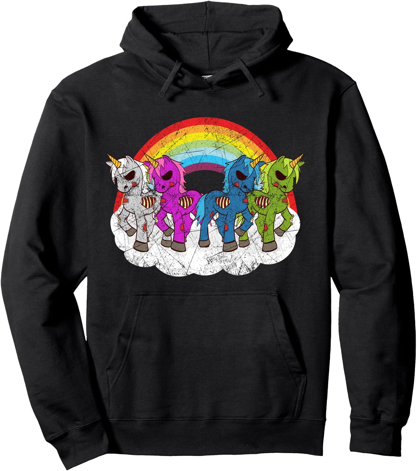 Zombie Unicorn Apocalypse Creatures Halloween Zombies Pullover Hoodie