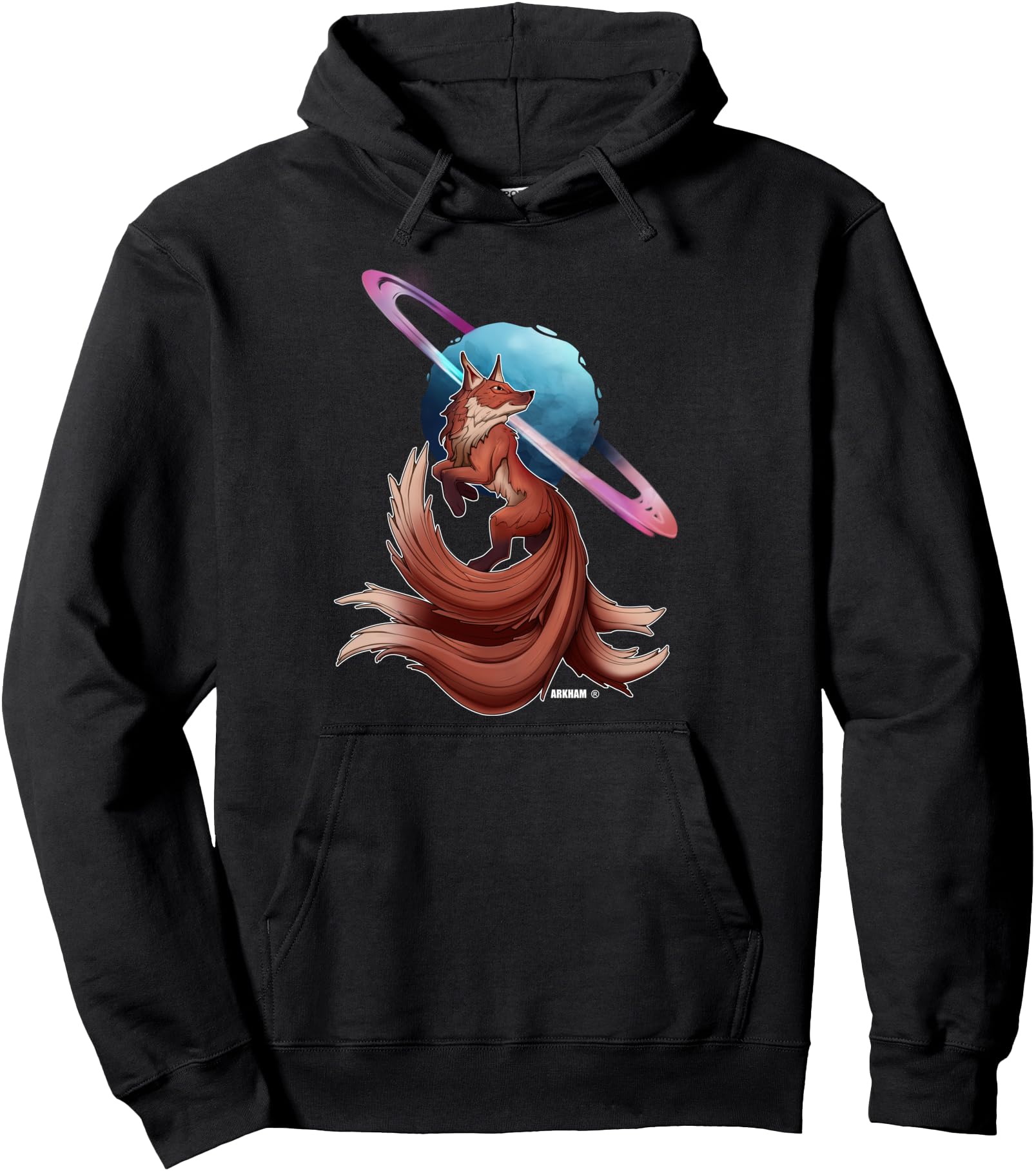 Fox Kitsune Japanese Style Pullover Hoodie