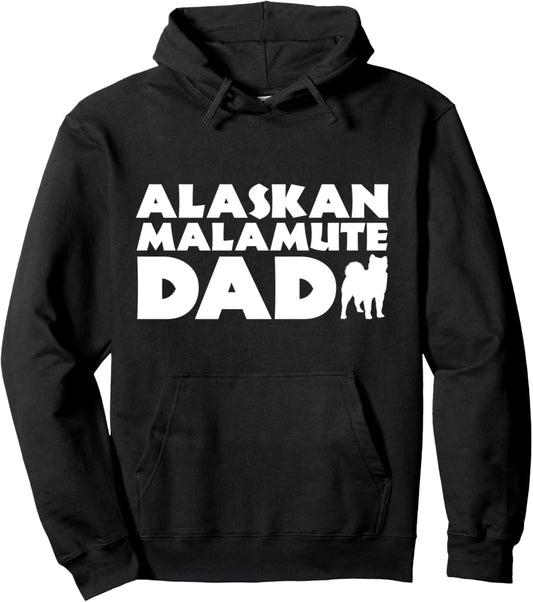 Alaskan Malamute Dad Funny Alaskan Malamute Owner Dog Dad Pullover Hoodie