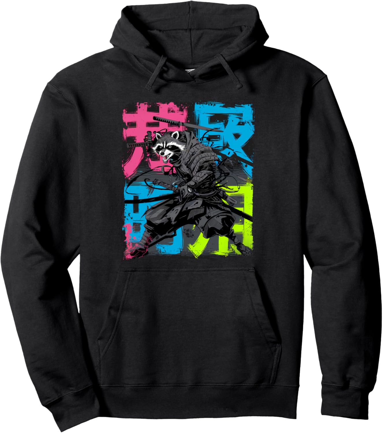 Racoon Samurai Japanese Warrior Anime Ninja Pullover Hoodie