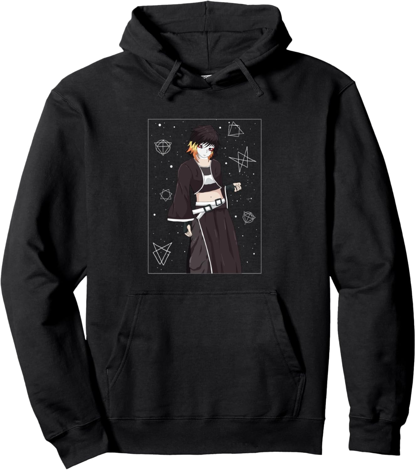 Angura Kei Dark Japanese Aesthetic Gothic Anime Boy Pullover Hoodie