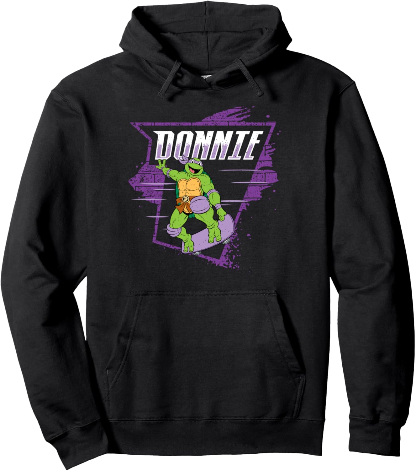 Teenage Mutant Ninja Turtles Donnie Skateboarding Cartoon Pullover Hoodie