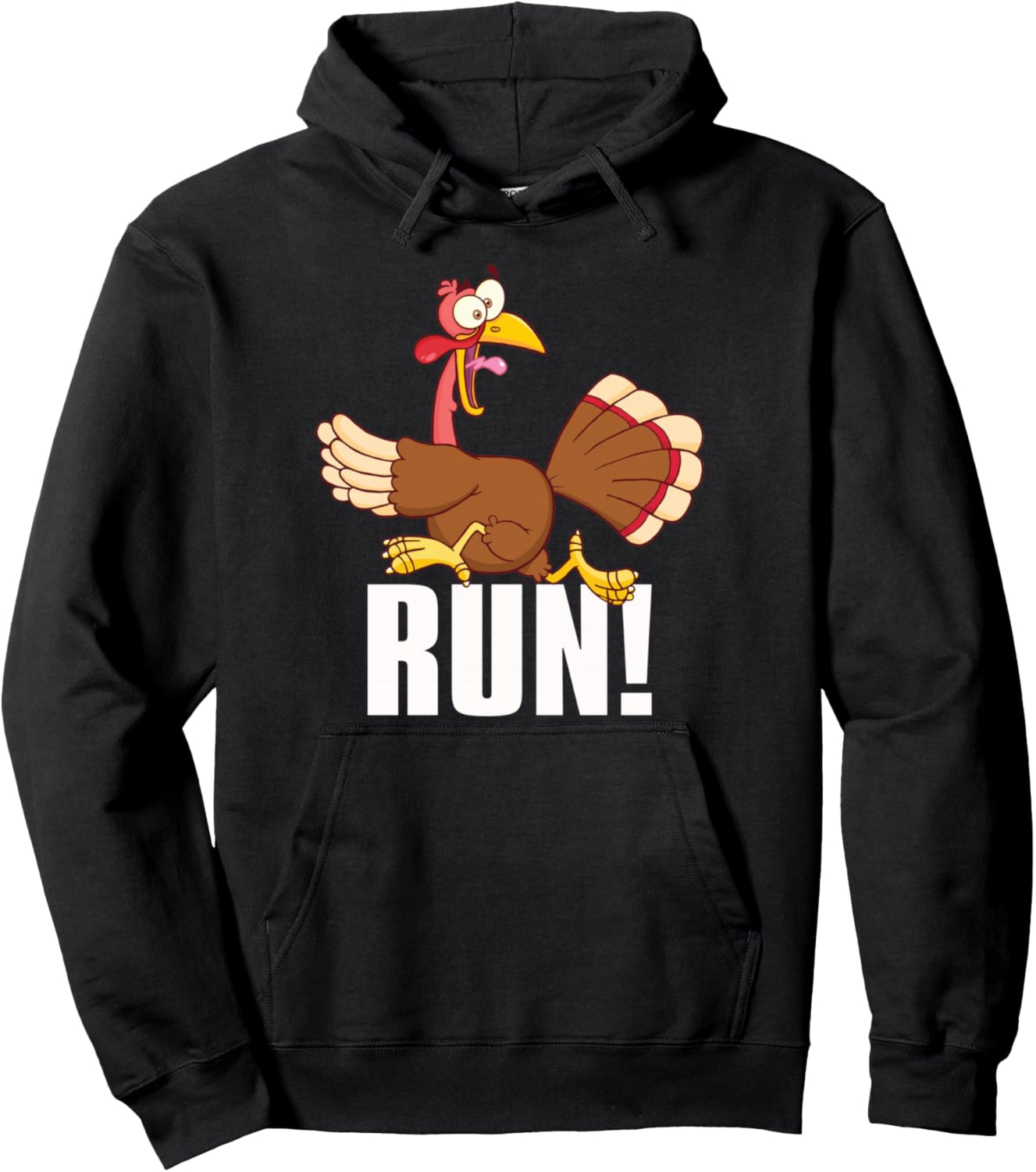 Run! Funny Thanksgiving Running 5k Race Turkey Trot Pullover Hoodie