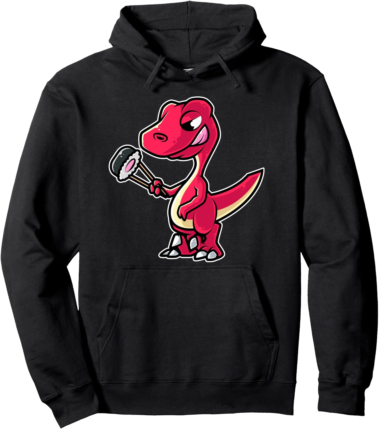 Dinosaur Sushi Nigiri Kawaii Neko Anime Japanese Pullover Hoodie
