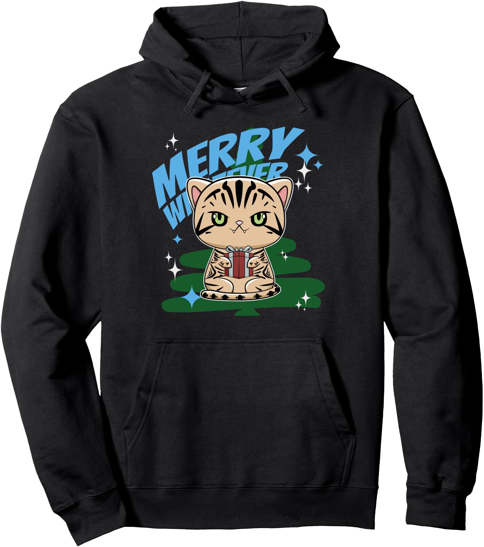 American Shorthair Anime Christmas Pullover Hoodie